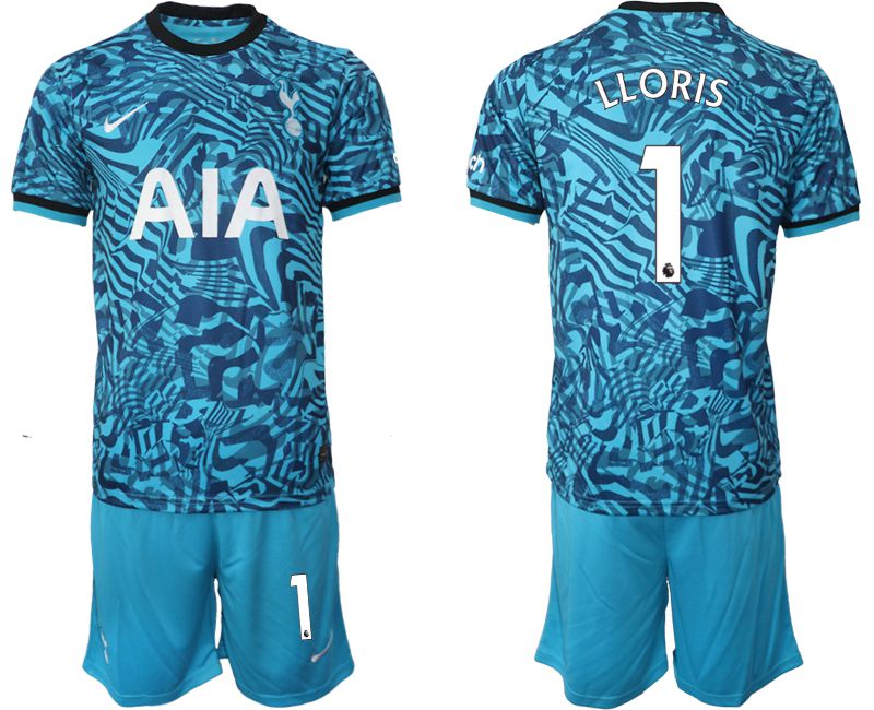 Men 2022-2023 Club Tottenham Hotspur away blue #1 Soccer Jersey->customized soccer jersey->Custom Jersey